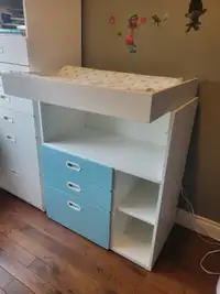 Changing table for baby convertible to the desk for kid