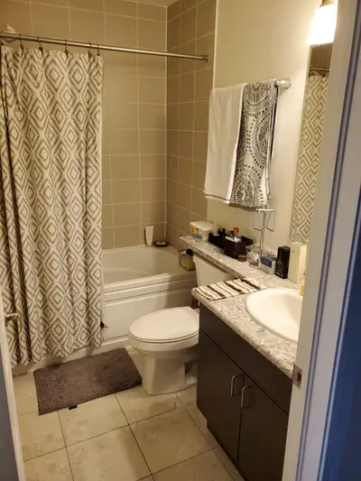 Furnished room for rent in new house in Kitchener. Friendly, quiet, no other tenants, close to amien...