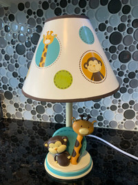 Kids Table Lamp - Cute Monkey & Giraffe Theme