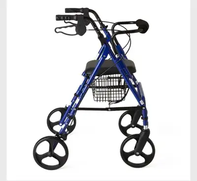 WALKER/ROLLATOR,BLUE,FOLDING, View more