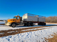Farm truck and silage trailer