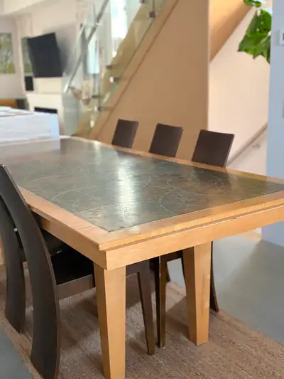Custom built wood dining table, View more