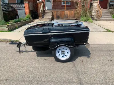 Beautiful and unique fibreglass trailer for sale! For Motorcycle or Car. Nickmaned PeeWee Purchased...