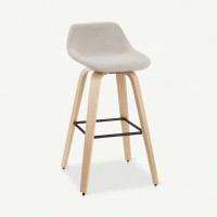 Bar stools- Bouclair Fabric and Natural Wood Stool