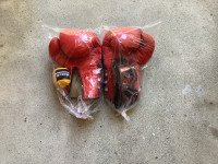Boxing gloves with glasses