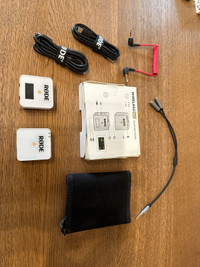 RØDE Wireless GO-W Microphone Systemwith Lavalier and adaptors. 