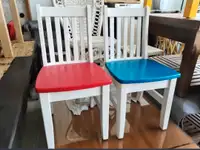 solid wood children chairs table set, vivid color