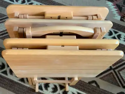 Real Wood TV Trays - Set of 4, View more