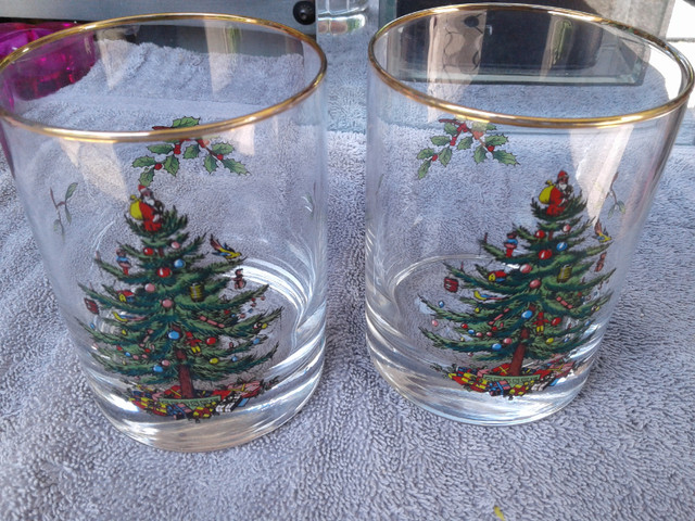 2 Spode Christmas Tree double old fashion glasses in Kitchen & Dining Wares in St. Catharines