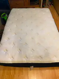 Queen Sized Bed + Wooden Bedframe