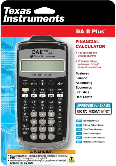 Texas Instruments BA-II Plus Calculator_$40, View more