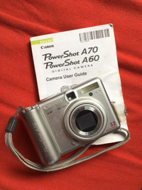 Canon Powershot A-70 digital Camera, Vintage