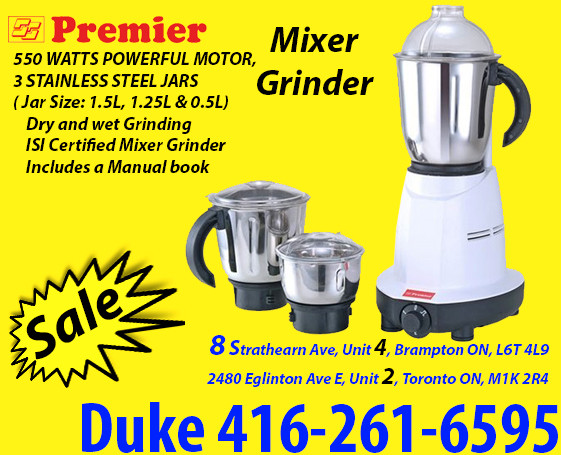 Kitchen, Preethi Eco Plus Mixer, Grinder 3 Jar 110 Volts, Canada in Processors, Blenders & Juicers in Mississauga / Peel Region - Image 3