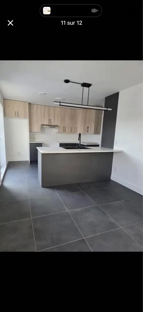 Grand 5 1/2 à louer completement rénové avec 2 salle de bain et toit balcon avec air climatisé centr...