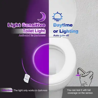 Komire 2-Pack Motion Sensor Toilet Night Lights - 8 Color Change, View more