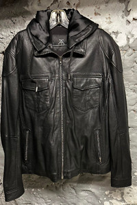 New Men’s Leather Bomber style Jacket Size XXL (fits smaller)
