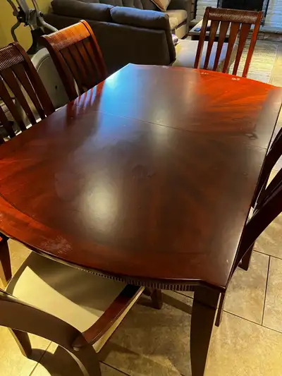 Wooden Extendable Dining table and 6 chairs, View more