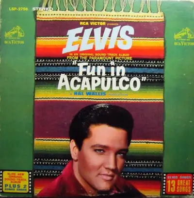 Elvis Presley -- Fun In Acapulco ** DISQUE VINYLE // VINYL RECORD ((VERY RARE)) (first original pres...