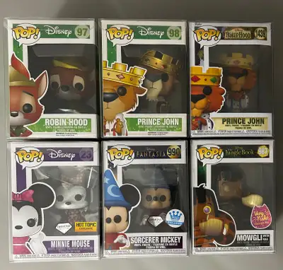 For trade, or make an offer. 5pc Funko Disney lot. Robin Hood series 1 Prince John series 1 Prince J...