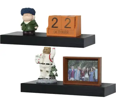 NIUBEST Floating Shelves, 16 Inch Farmhouse Wall Shelves, Brown , View more