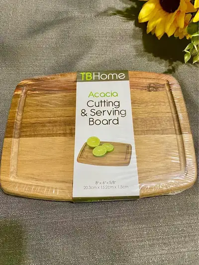 8" Wood Serving & Cutting Board, View more