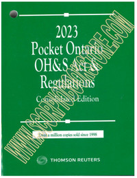 Pocket Ontario OH&S Act and Regulations 2023 9781668713402