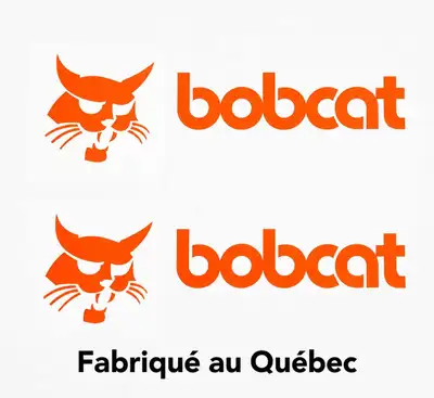 Voici des autocollants Bobcat en vinyle imperméable et durable, parfaits pour personnaliser votre éq...