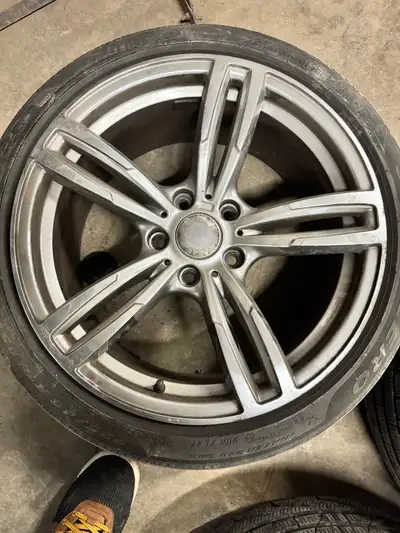18" M Double Spoke Style 441 BMW Wheels 5x120 bolt pattern Used for winter on a 2016 435 xdrive m-sp...
