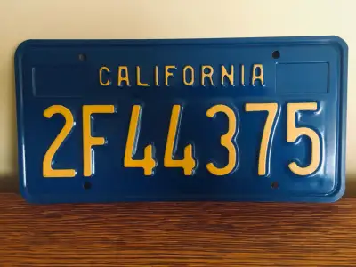 ✨Plaque d’immatriculation originale – Californie [1989] – NEUVE! / NOS / Jamais utilisée - Taille: 1...