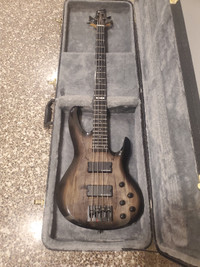 ESP E-II BTL-4 Black Natural Burst Electric Bass Guitar + Hard C