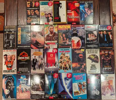 VHS Movies for sale Quantity 29 (2 are still in the shrink wrap) VHS Tapes (Used and New) $35.00 for...