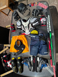 Hockey gear for kids, ages 6-9