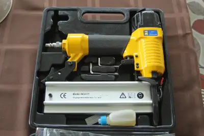 Used twice like new Brad nailer, View more