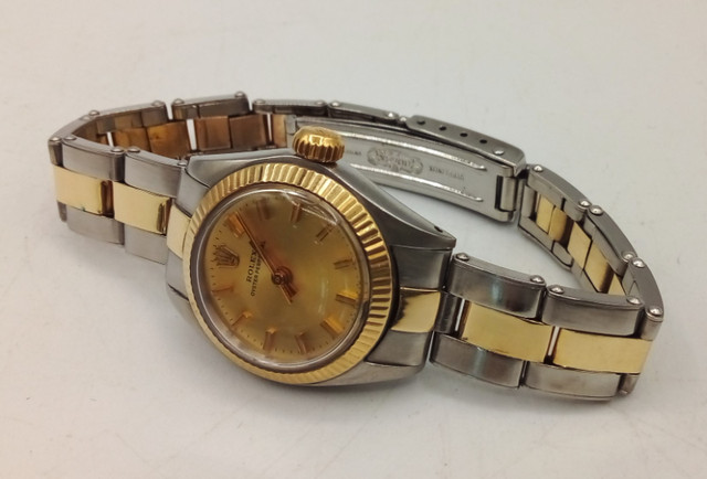 ROLEX Oyster Perpetual Lady's 18K Gold / Stainless Steel Watch in Jewellery & Watches in Ottawa