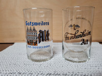 2 Vintage  German beer glasses 