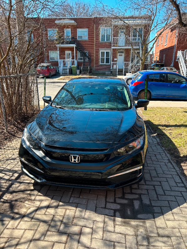 Honda Civic LX4P 2020 noir 53 000 km - 19 000$ dans Autos et camions  à Ville de Montréal