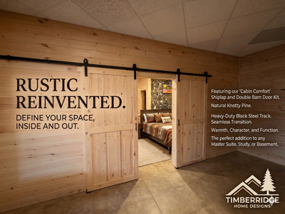 Pair of Solid Pine Barn Doors (Two 3' Wide Doors) + Hardware, View more