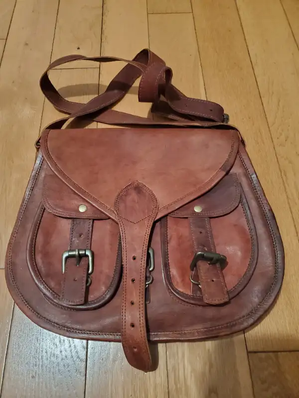 Handmade Leather Brown Purse Shoulder Crossbody Sling628647444687381211