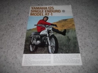 1969 Yamaha 125  AT-1  Original Brochure