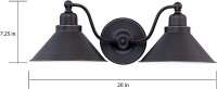 Nuvo Lighting  - Two Light Sconce, Mission Dust Bronze