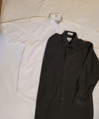 $20 OBO-1xBlack &amp; 1xWhite Men's Cotton Dress Shirts