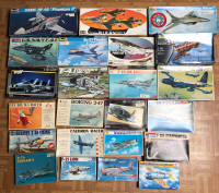 Vintage Airplanes and Jets plastic model kits 1/72 1/48 1/32 and