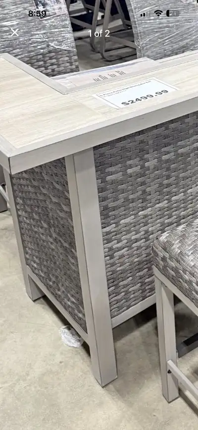 woven Bar and 4 chairs for sale, View more