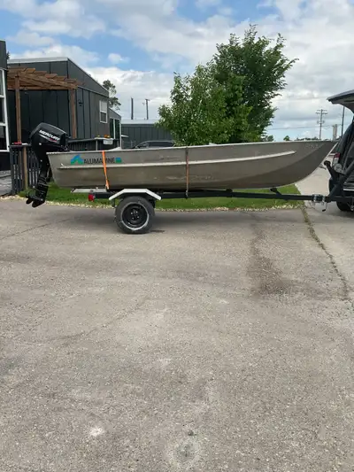 Father’s Day special,for sale 14’. Alumarine boat with trailer. , 15 hp 2023 mercury outboard long s...