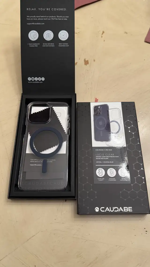 Caudabe Lucid Clear for iPhone 15 Pro Max in Cell Phone Accessories in City of Toronto - Image 2