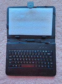 Universal Keyboard Case with Stand For Tablet Black