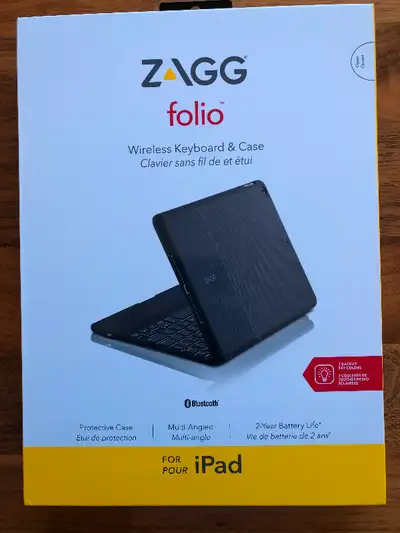 BRAND NEW ZAGG FOLIO BLACK LIT KEYBOARD CASE for IPAD 9.7 PRO 7 BLACK LIT KEY COLORS SELLING IN STOR...
