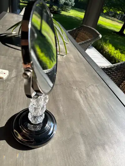 Miroir maquillage Onyk noir avec boules de Cristaux, View more