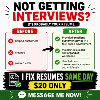 Resume Fix – Get More Interviews Fast (Same Day), View more