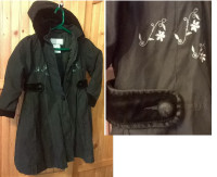 Black Dressy Coat with Hood